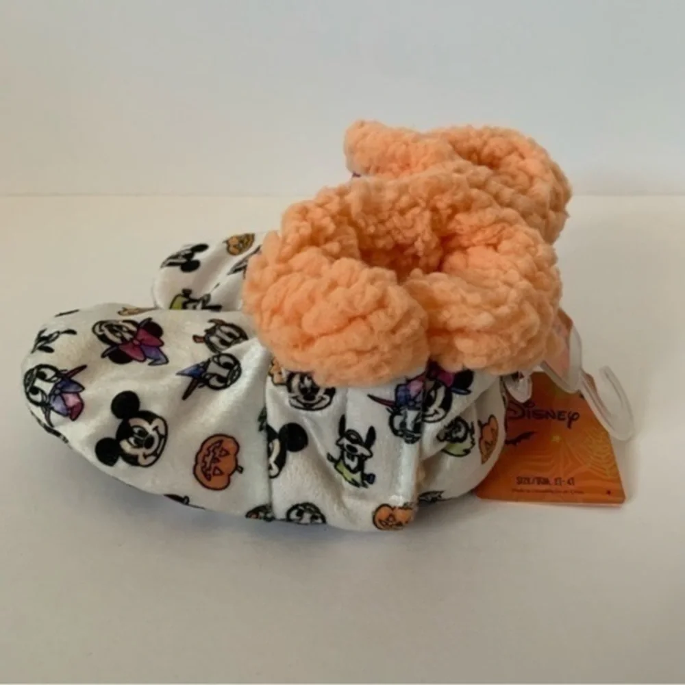 NWT. DISNEY Mickey Mouse Halloween Plush Booties